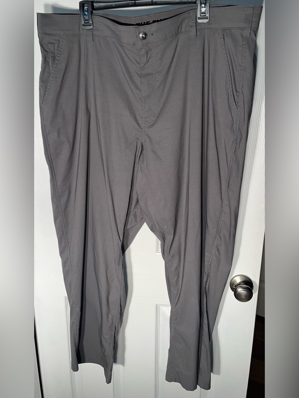 Duluth Trading Co Pants Men's 42 x 30 Gray Flex Dry On The Fly Relaxed Fit Nylon